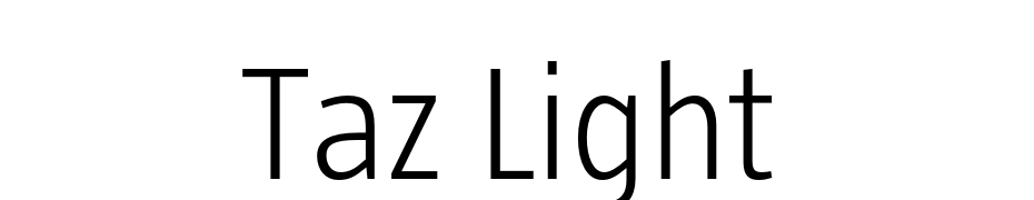Taz Light Yazı tipi ücretsiz indir